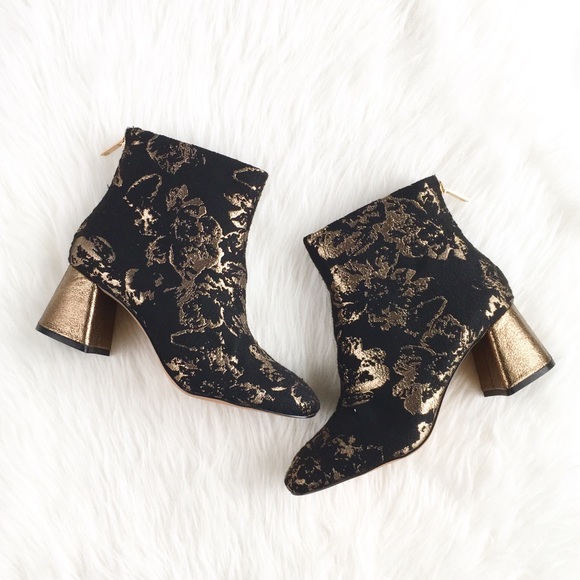 gold embroidered shoes